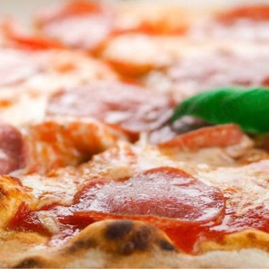 Meat lovers wood-fired pizza
